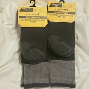 SOLD. NWT 2 Pairs Women's Carhartt Heavyweight Synthetic-Wool Blend Boot Socks L